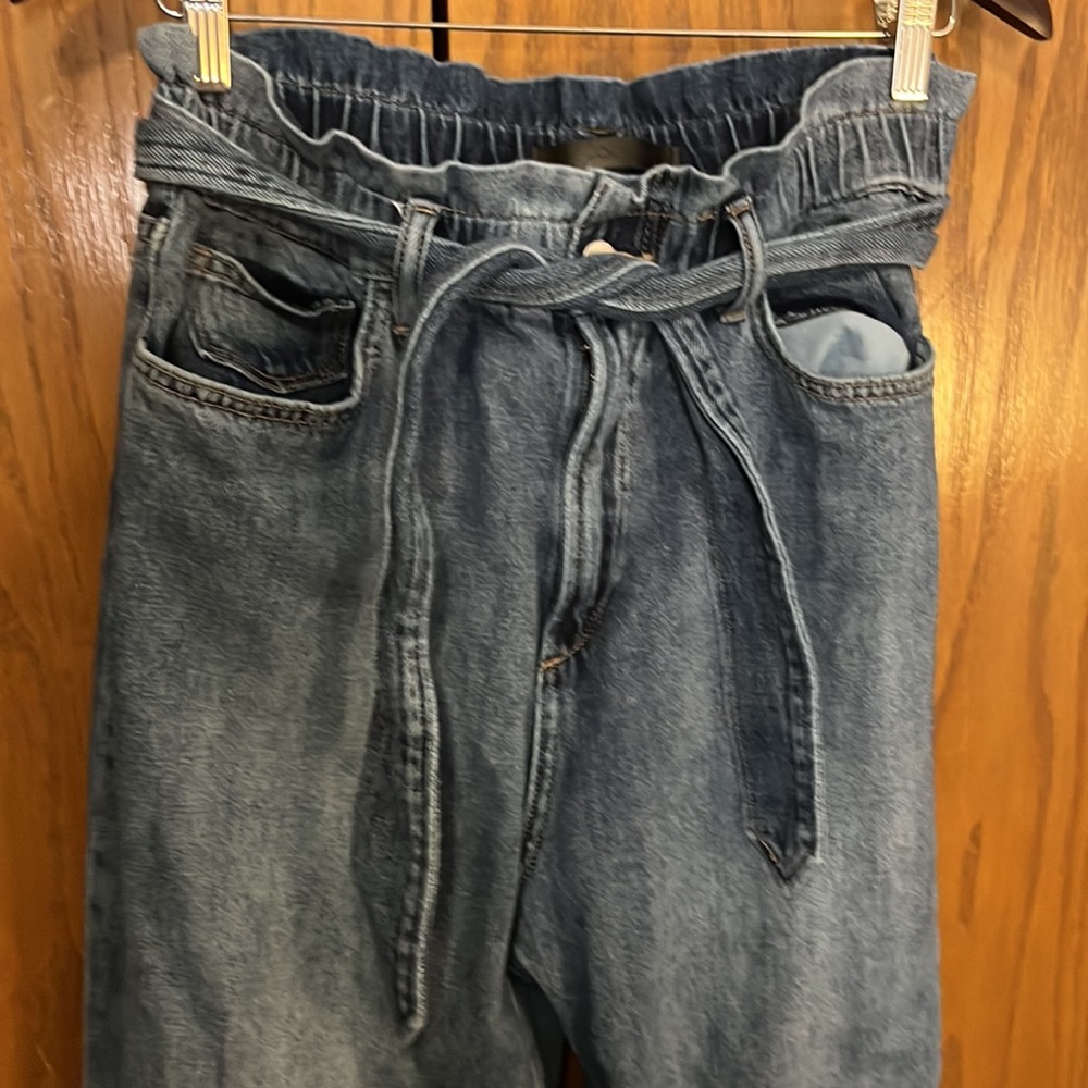 Joe's Jeans "Brinkley" Paperbag Waist Jeans with Tie